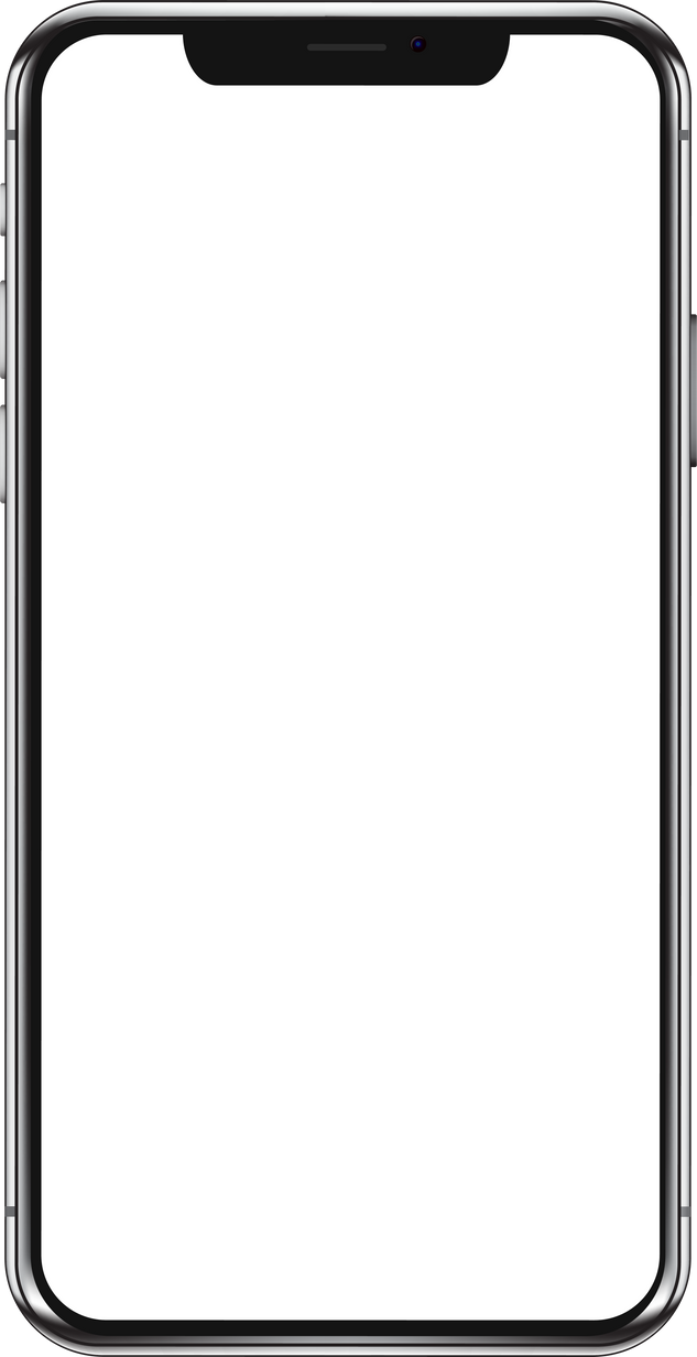 Smartphone iphone modern phone device with blank screen